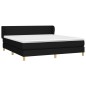 vidaXL Cama box spring con colchón tela negro 180x200 cm vidaXL Cama box spring con colchón tela negro 180x200 cm