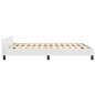 vidaXL Estructura de cama cabecero cuero sintético blanco 140x200 cm