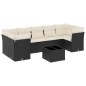 vidaXL Set de sofás de jardín 8 piezas y cojines ratán sintético negro vidaXL Set de sofás de jardín 8 piezas y cojines ratán sintético negro
