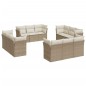 vidaXL Set de sofás de jardín 12 pzas y cojines ratán sintético marrón vidaXL Set de sofás de jardín 12 pzas y cojines ratán sintético marrón