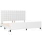 vidaXL Estructura de cama cabecero cuero sintético blanco 200x200 cm