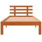 vidaXL Estructura cama con cabecero madera pino marrón cera 90x200 cm vidaXL Estructura cama con cabecero madera pino marrón cera 90x200 cm