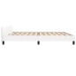 vidaXL Estructura de cama cabecero cuero sintético blanco 200x200 cm