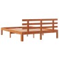 vidaXL Estructura cama con cabecero madera pino marrón cera 120x200 cm vidaXL Estructura cama con cabecero madera pino marrón cera 120x200 cm