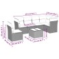 vidaXL Set de comedor de jardín 7 pzas y cojines ratán sintético negro vidaXL Set de comedor de jardín 7 pzas y cojines ratán sintético negro
