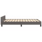 vidaXL Estructura de cama con cabecero cuero sintético gris 120x200cm vidaXL Estructura de cama con cabecero cuero sintético gris 120x200cm