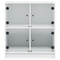 vidaXL Armario auxiliar con puertas de vidrio blanco 68x37x75,5 cm vidaXL Armario auxiliar con puertas de vidrio blanco 68x37x75,5 cm