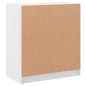 vidaXL Armario auxiliar con puertas de vidrio blanco 68x37x75,5 cm vidaXL Armario auxiliar con puertas de vidrio blanco 68x37x75,5 cm
