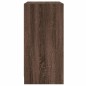 vidaXL Armario auxiliar puertas de vidrio marrón roble 68x37x75,5 cm