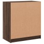 vidaXL Armario auxiliar puertas de vidrio marrón roble 68x37x75,5 cm