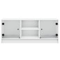 vidaXL Mueble de TV con puertas de vidrio blanco 102x37x42 cm