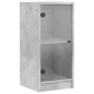 vidaXL Armario auxiliar puertas de vidrio gris hormigón 35x37x75,5 cm vidaXL Armario auxiliar puertas de vidrio gris hormigón 35x37x75,5 cm