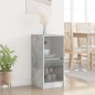 vidaXL Armario auxiliar puertas de vidrio gris hormigón 35x37x75,5 cm vidaXL Armario auxiliar puertas de vidrio gris hormigón 35x37x75,5 cm