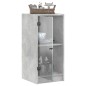 vidaXL Armario auxiliar puertas de vidrio gris hormigón 35x37x75,5 cm vidaXL Armario auxiliar puertas de vidrio gris hormigón 35x37x75,5 cm