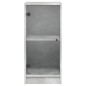 vidaXL Armario auxiliar puertas de vidrio gris hormigón 35x37x75,5 cm vidaXL Armario auxiliar puertas de vidrio gris hormigón 35x37x75,5 cm