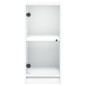 vidaXL Armario auxiliar con puertas de vidrio blanco 35x37x75,5 cm