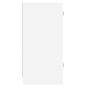 vidaXL Armario auxiliar con puertas de vidrio blanco 35x37x75,5 cm
