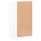 vidaXL Armario auxiliar con puertas de vidrio blanco 35x37x75,5 cm