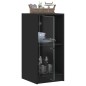 vidaXL Armario auxiliar con puertas de vidrio negro 35x37x75,5 cm vidaXL Armario auxiliar con puertas de vidrio negro 35x37x75,5 cm