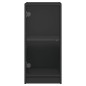 vidaXL Armario auxiliar con puertas de vidrio negro 35x37x75,5 cm vidaXL Armario auxiliar con puertas de vidrio negro 35x37x75,5 cm