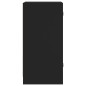 vidaXL Armario auxiliar con puertas de vidrio negro 35x37x75,5 cm vidaXL Armario auxiliar con puertas de vidrio negro 35x37x75,5 cm