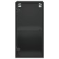 vidaXL Mueble de pared con puertas de vidrio negro 35x37x68,5 cm
