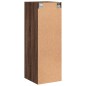 vidaXL Mueble de pared puertas de vidrio marrón roble 35x37x100 cm