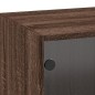 vidaXL Mueble de pared puertas de vidrio marrón roble 35x37x100 cm