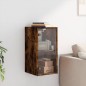 vidaXL Mueble de pared puertas de vidrio roble ahumado 35x37x68,5 cm vidaXL Mueble de pared puertas de vidrio roble ahumado 35x37x68,5 cm