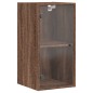 vidaXL Mueble de pared puertas de vidrio marrón roble 35x37x68,5 cm vidaXL Mueble de pared puertas de vidrio marrón roble 35x37x68,5 cm