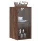 vidaXL Mueble de pared puertas de vidrio marrón roble 35x37x68,5 cm vidaXL Mueble de pared puertas de vidrio marrón roble 35x37x68,5 cm