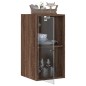 vidaXL Mueble de pared puertas de vidrio marrón roble 35x37x68,5 cm vidaXL Mueble de pared puertas de vidrio marrón roble 35x37x68,5 cm