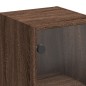 vidaXL Mueble de pared puertas de vidrio marrón roble 35x37x68,5 cm vidaXL Mueble de pared puertas de vidrio marrón roble 35x37x68,5 cm