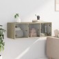 vidaXL Mueble de pared puertas de vidrio roble Sonoma 102x37x35 cm