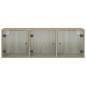 vidaXL Mueble de pared puertas de vidrio roble Sonoma 102x37x35 cm