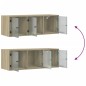 vidaXL Mueble de pared puertas de vidrio roble Sonoma 102x37x35 cm