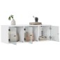 vidaXL Mueble de pared con puertas de vidrio blanco 102x37x35 cm vidaXL Mueble de pared con puertas de vidrio blanco 102x37x35 cm