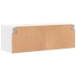 vidaXL Mueble de pared con puertas de vidrio blanco 102x37x35 cm vidaXL Mueble de pared con puertas de vidrio blanco 102x37x35 cm