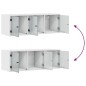 vidaXL Mueble de pared con puertas de vidrio blanco 102x37x35 cm vidaXL Mueble de pared con puertas de vidrio blanco 102x37x35 cm