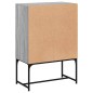 vidaXL Armario auxiliar puertas de vidrio gris Sonoma 69x37x100 cm vidaXL Armario auxiliar puertas de vidrio gris Sonoma 69x37x100 cm