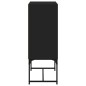 vidaXL Armario auxiliar con puertas de vidrio negro 69x37x100 cm