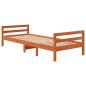vidaXL Estructura de cama madera maciza de pino marrón cera 90x200 cm vidaXL Estructura de cama madera maciza de pino marrón cera 90x200 cm