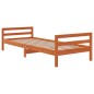 vidaXL Estructura de cama madera maciza de pino marrón cera 90x200 cm vidaXL Estructura de cama madera maciza de pino marrón cera 90x200 cm