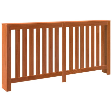 vidaXL Cubierta radiador madera maciza pino marrón cera 169x19x84 cm