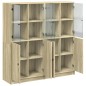 vidaXL Estantería con puertas madera roble Sonoma 136x37x142 cm vidaXL Estantería con puertas madera roble Sonoma 136x37x142 cm