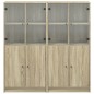vidaXL Estantería con puertas madera roble Sonoma 136x37x142 cm vidaXL Estantería con puertas madera roble Sonoma 136x37x142 cm