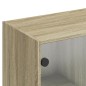 vidaXL Estantería con puertas madera roble Sonoma 136x37x142 cm vidaXL Estantería con puertas madera roble Sonoma 136x37x142 cm