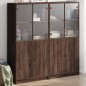 vidaXL Estantería con puertas madera marrón roble 136x37x142 cm vidaXL Estantería con puertas madera marrón roble 136x37x142 cm