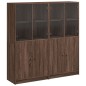vidaXL Estantería con puertas madera marrón roble 136x37x142 cm vidaXL Estantería con puertas madera marrón roble 136x37x142 cm