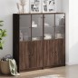 vidaXL Estantería con puertas madera marrón roble 136x37x142 cm vidaXL Estantería con puertas madera marrón roble 136x37x142 cm